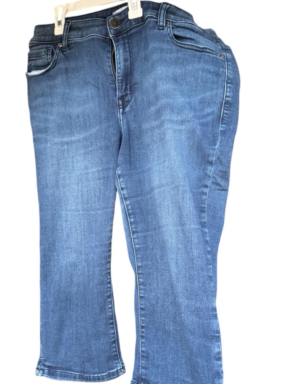 Lane Bryant Medium Blue Cropped Flare Jeans